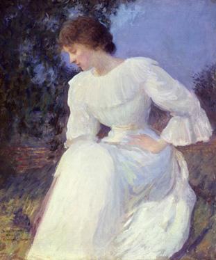 Edmund Charles Tarbell Woman in White, Germany oil painting art